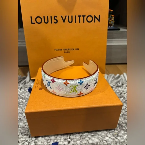***SOLD*** Louis Vuitton x Murakami 2025 Monogram Multicolor Outline Headband - Picture 7 of 11